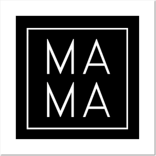 Mama Letters Print Women Short Sleeve Casual Graphic Tees Posters and Art